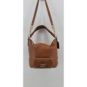 Vintage COACH Kristin 14783 Crossbody Brown Leather Hobo Shoulder Bag